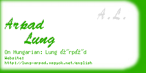 arpad lung business card